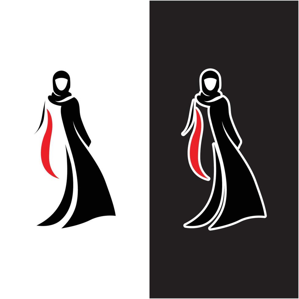 set of hijab logo and symbol icon vector