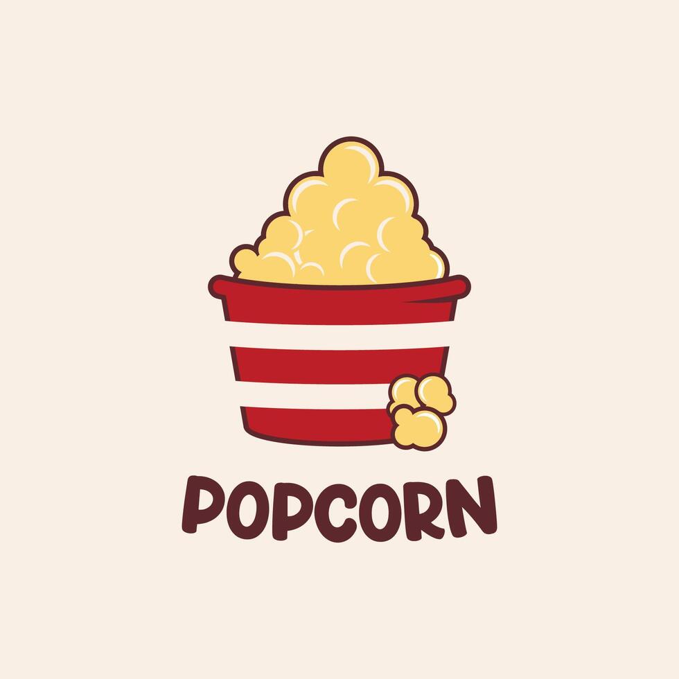 popcorn logo icon vector