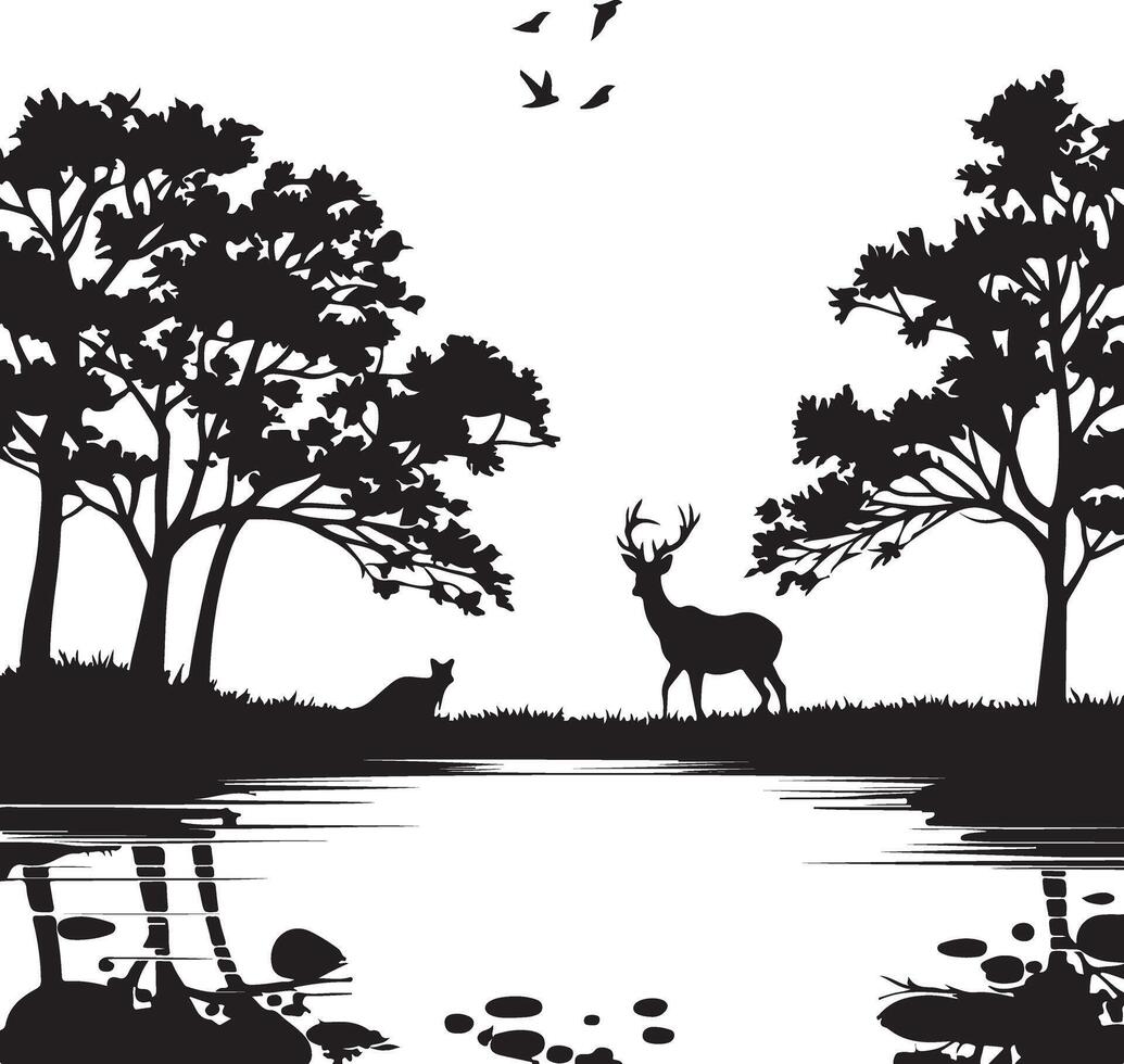 Twilight in the Forest vector