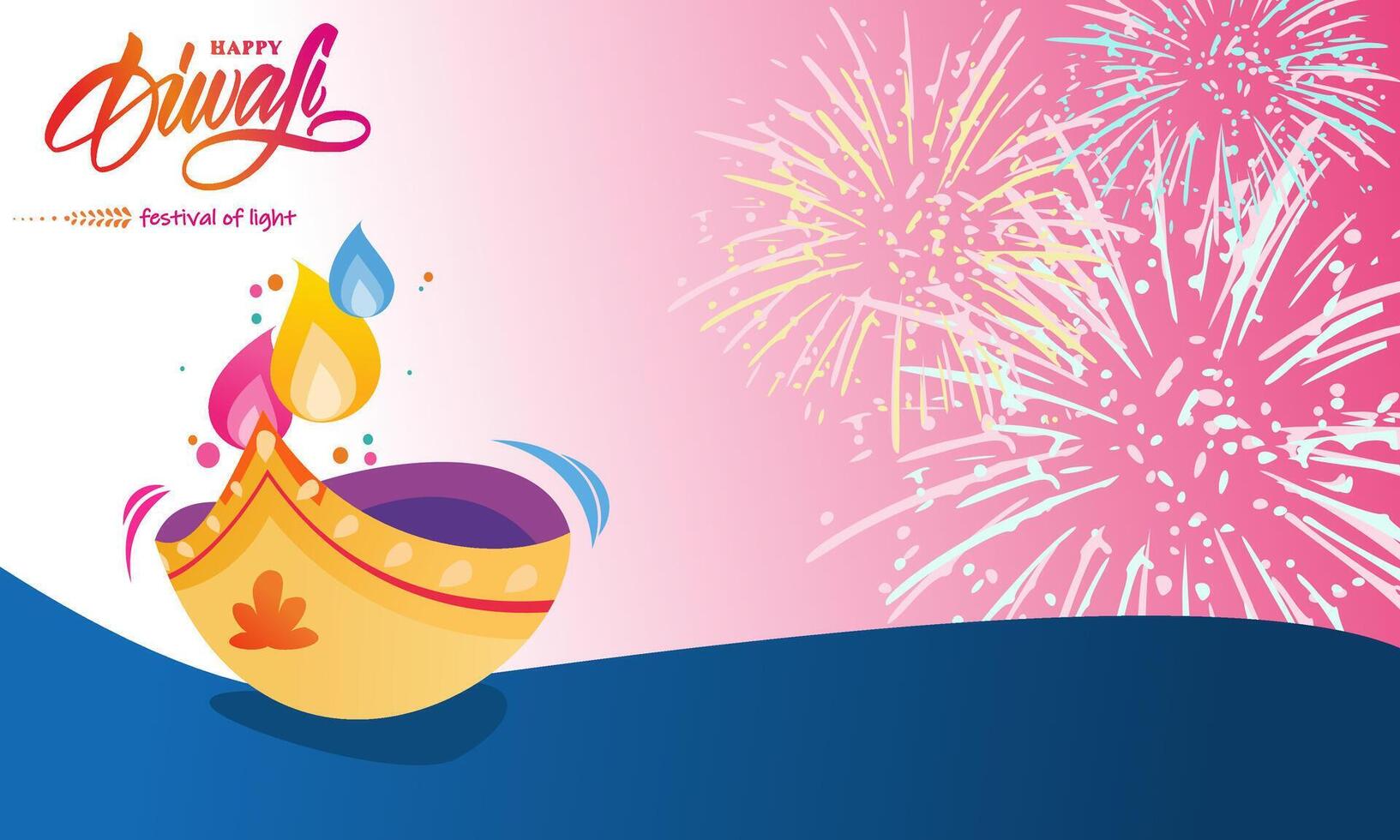 happy diwali background concept vector