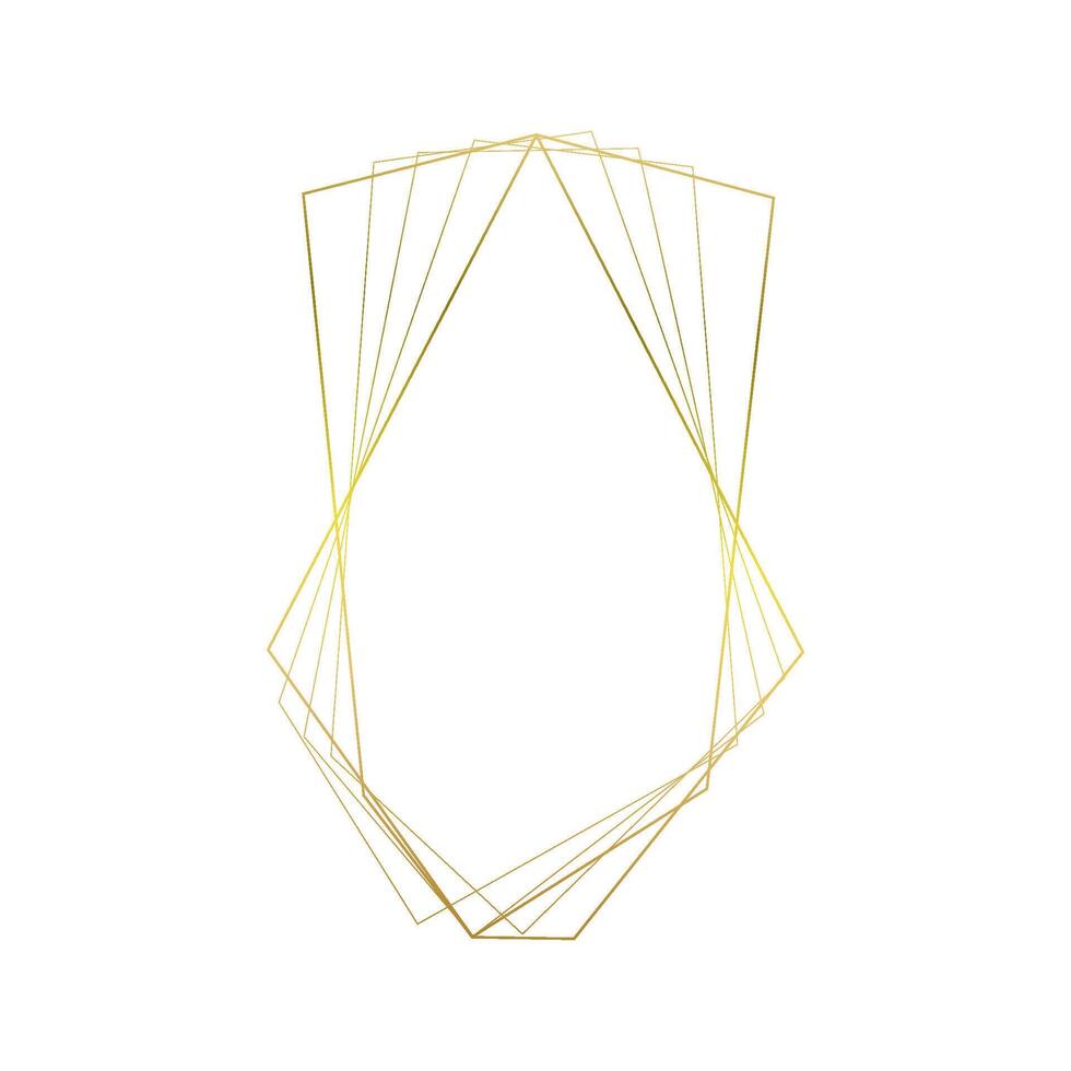 abstract frame in gold vector