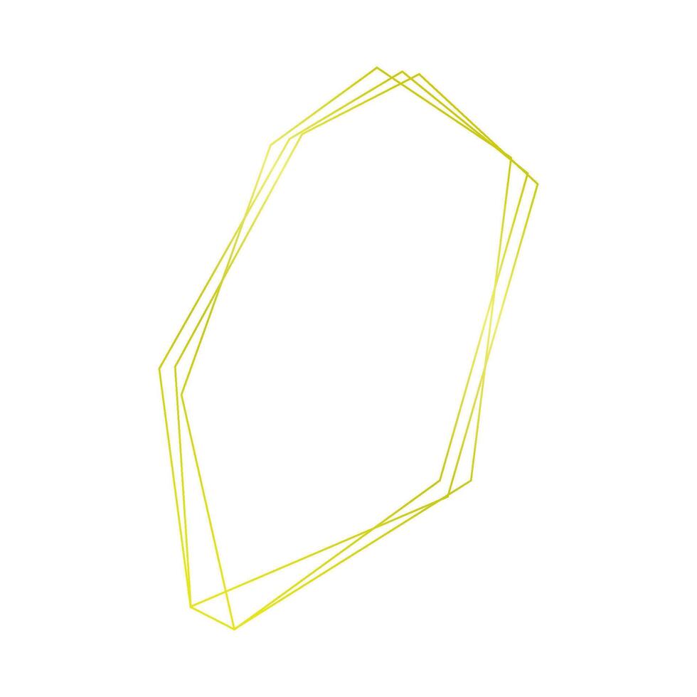 gold frame in abstract style on vector