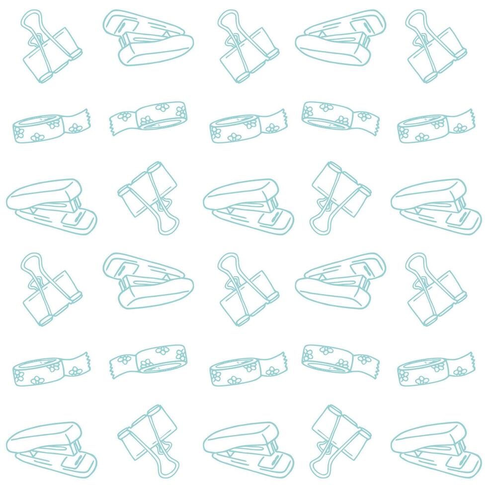 school equipment pattern icons vector