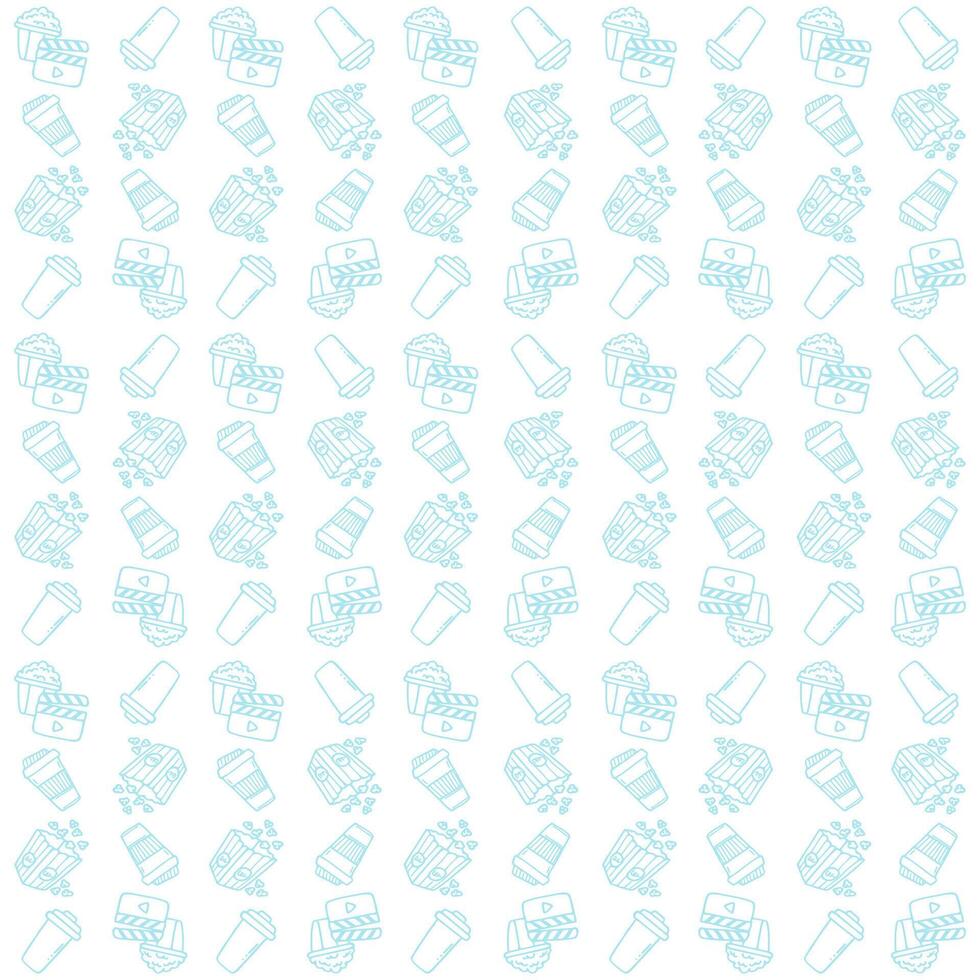 cinema snacks pattern vector