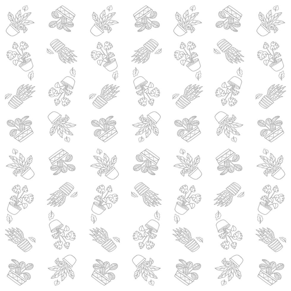flowers and leaves pattern vector
