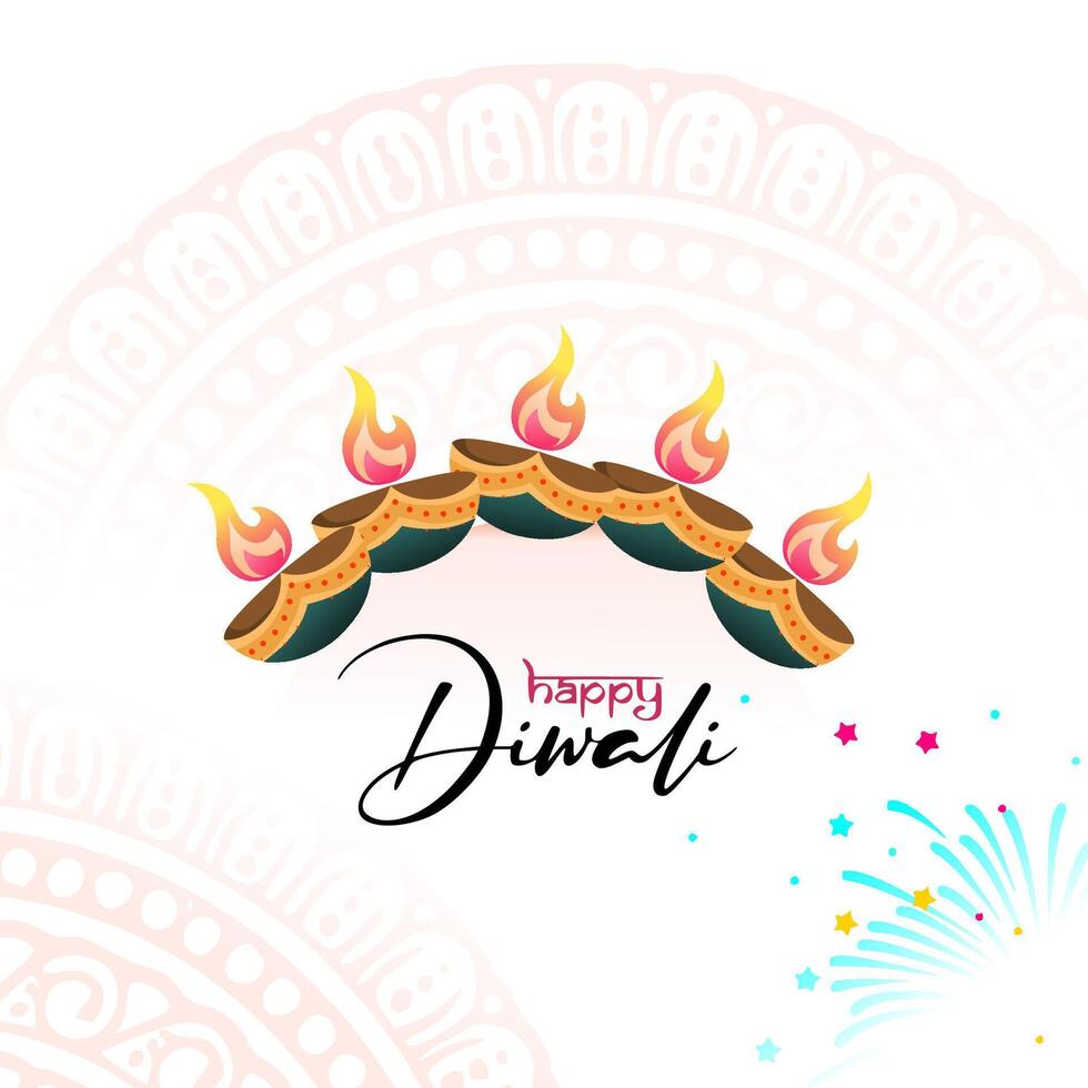 diwali greetings card elegant concept vector