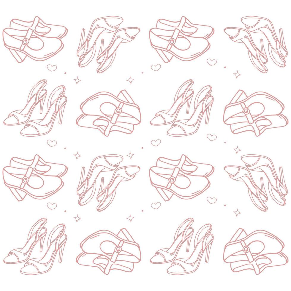 high heels pattern vector
