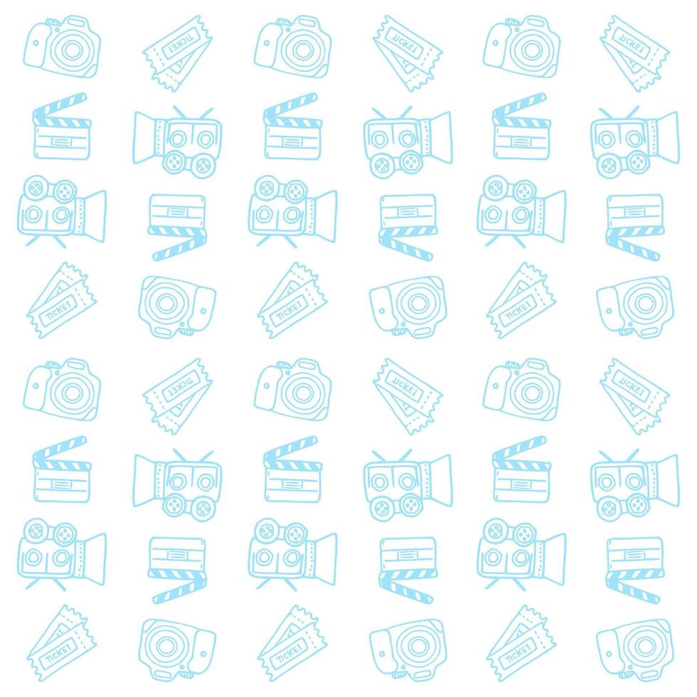 cinema equipment pattern vector
