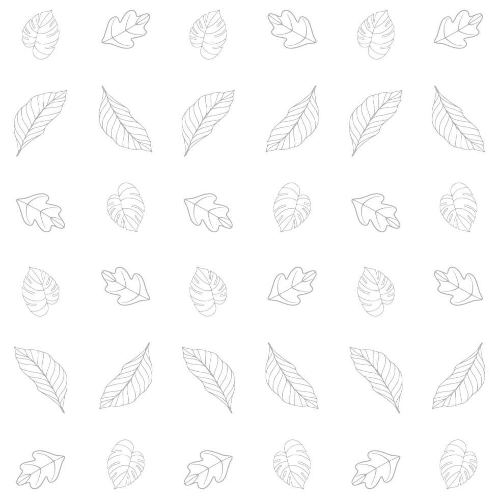 leaves pattern minimalist vector