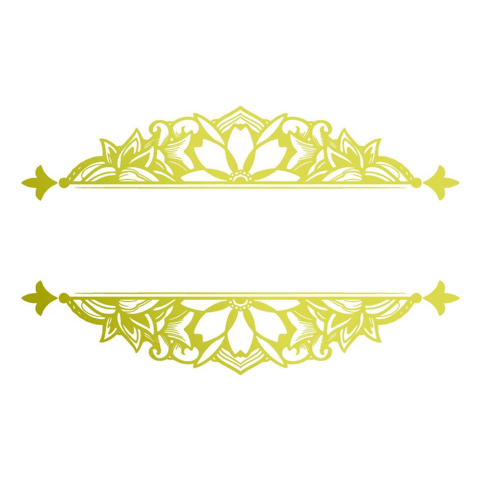 vintage gold frame scroll vector