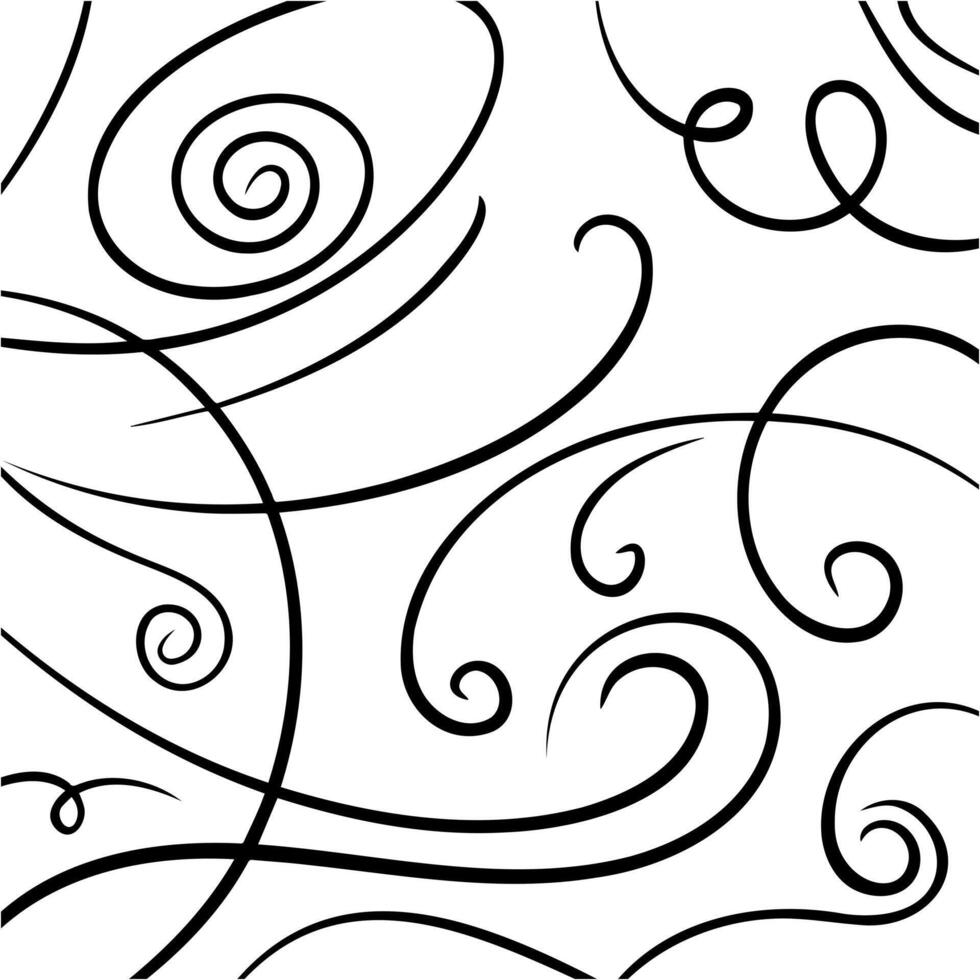 Elegant hand-drawn irregular lines create an artistic flair suitable for a variety of design and craft projects vector