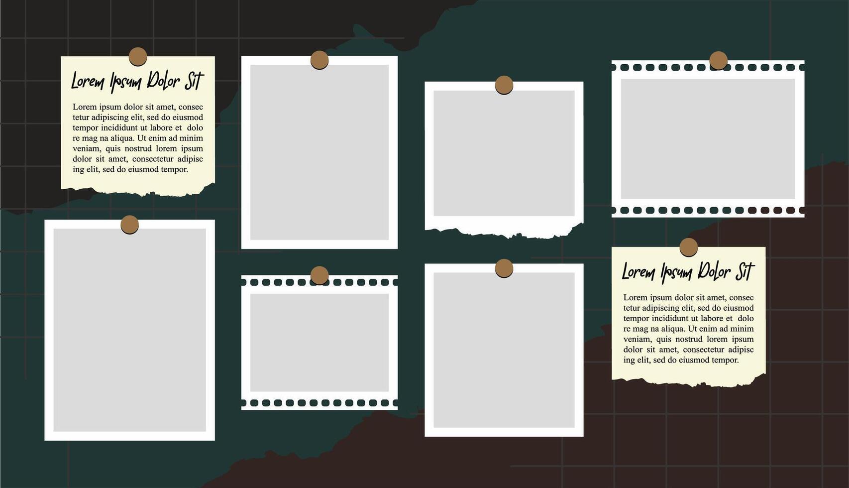 Blanck photo frame collage collection vector