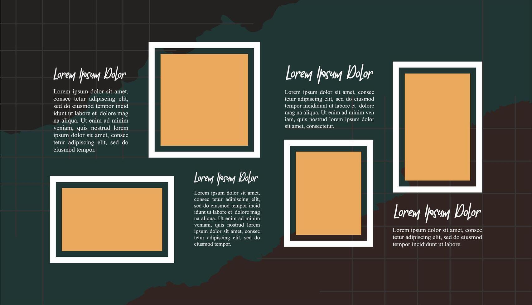 grid digital photo collage design template vector