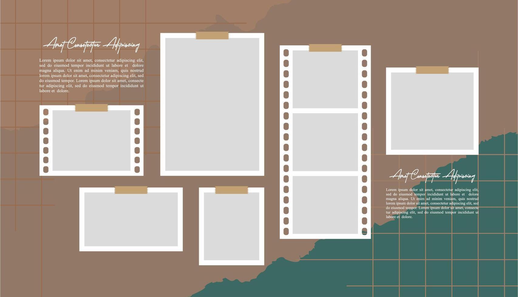 Creative Template Collage Frames for photo vector