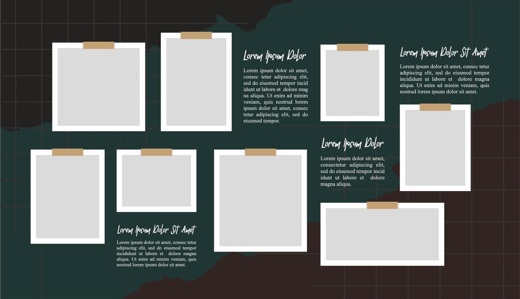Photo frame collage concept vector