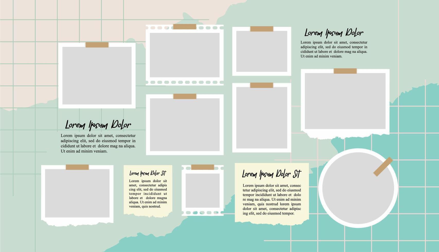 Board Collage photo effect vector
