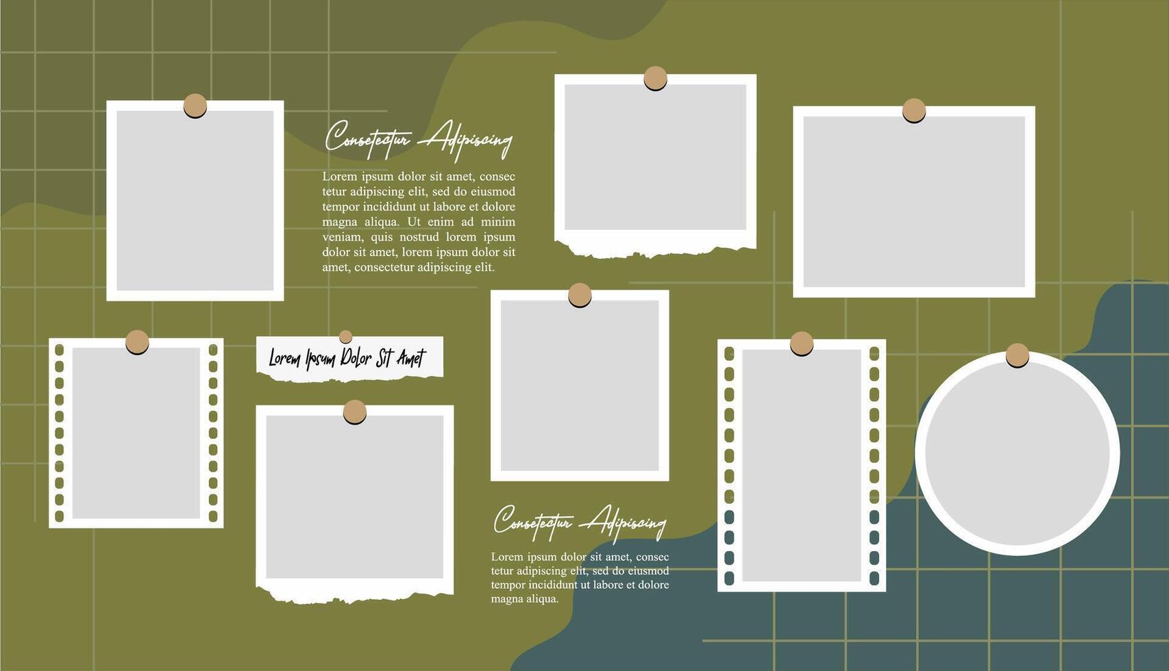 photo frames set with text space vector