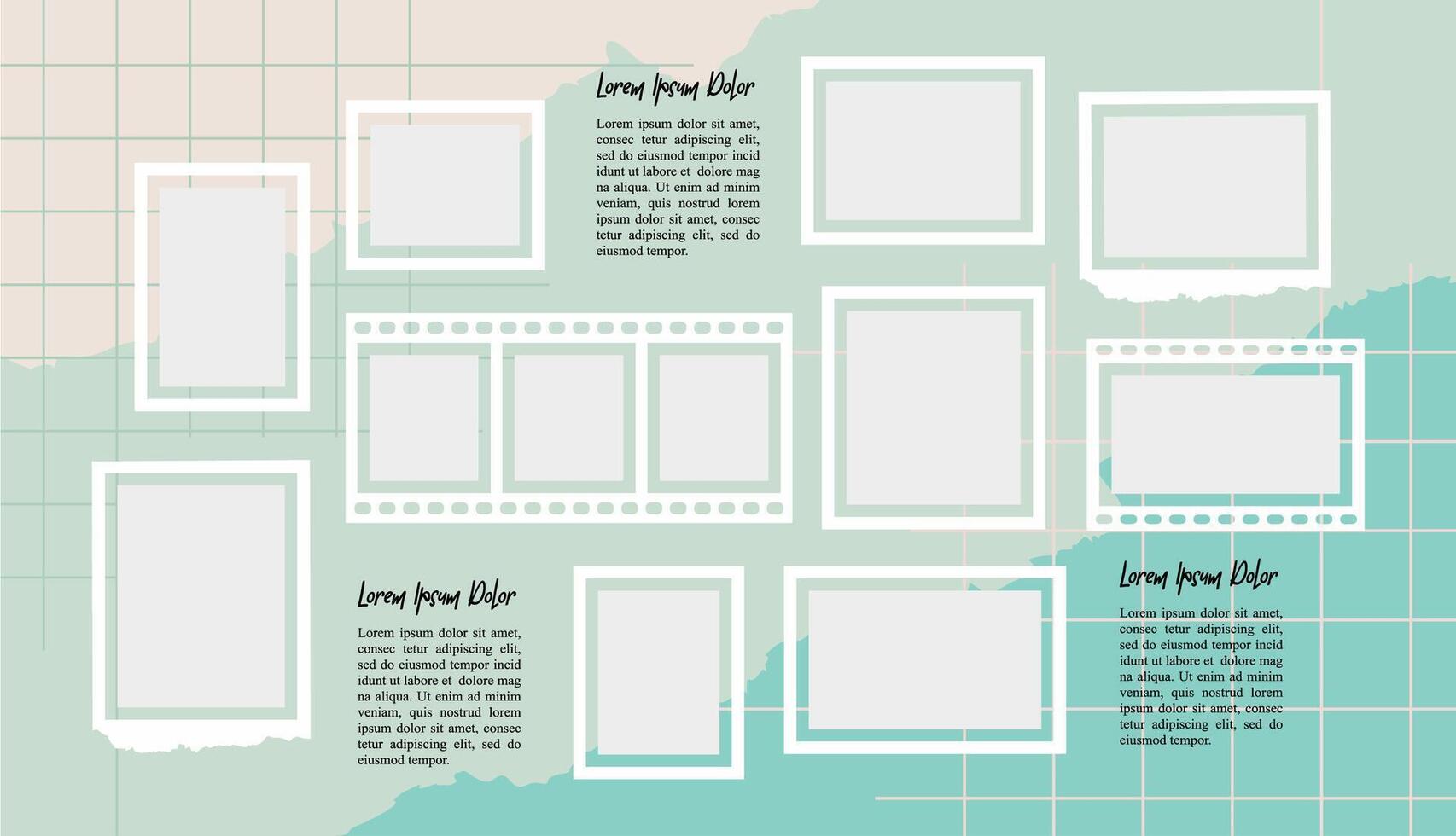 Picture Photo collage theme vector