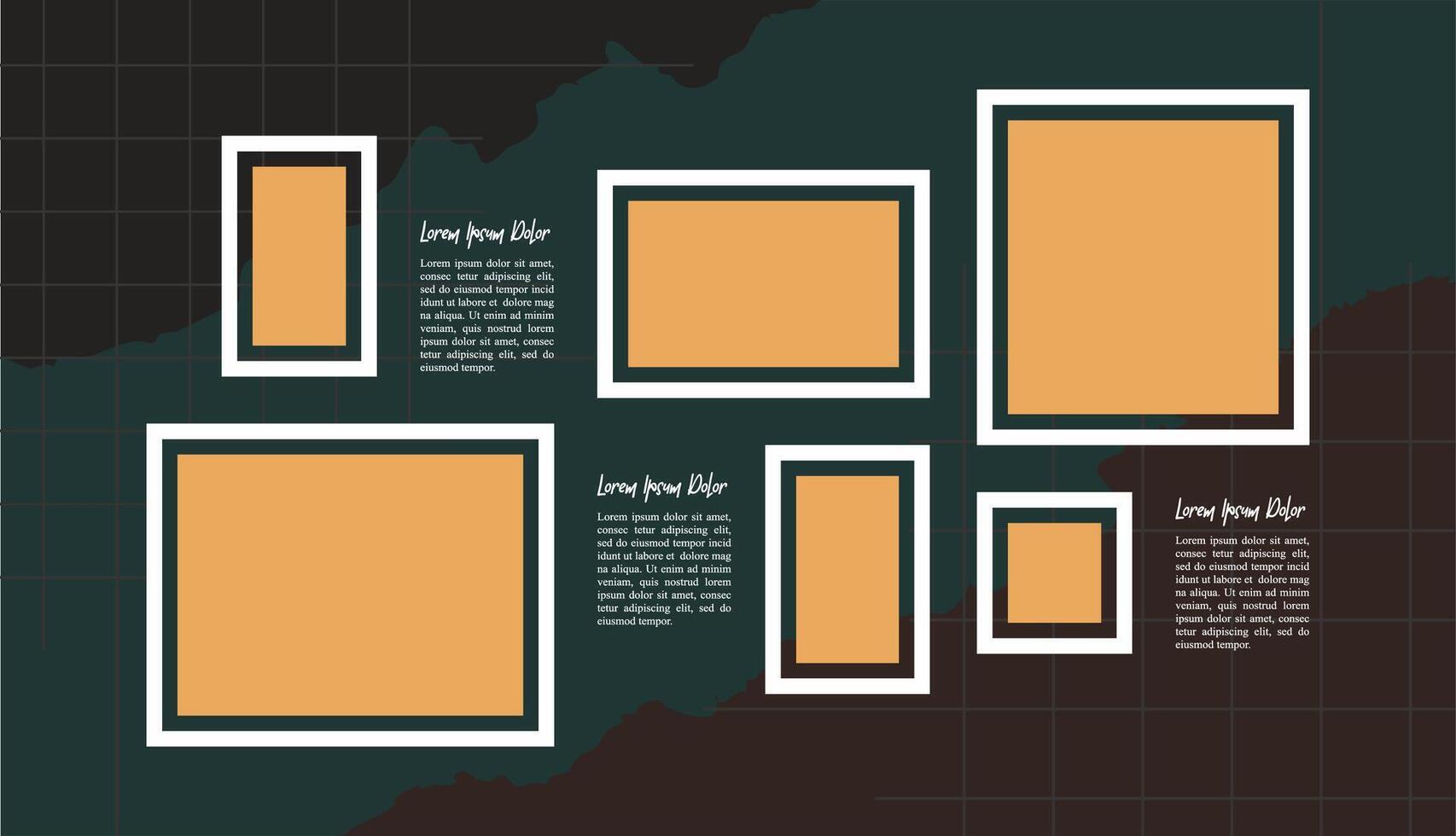 Photo frame collage modern concept vector
