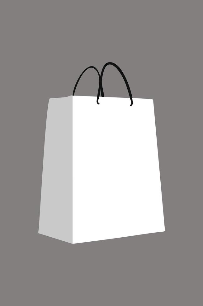 Minimalist Shopping Bag Illustration. vector