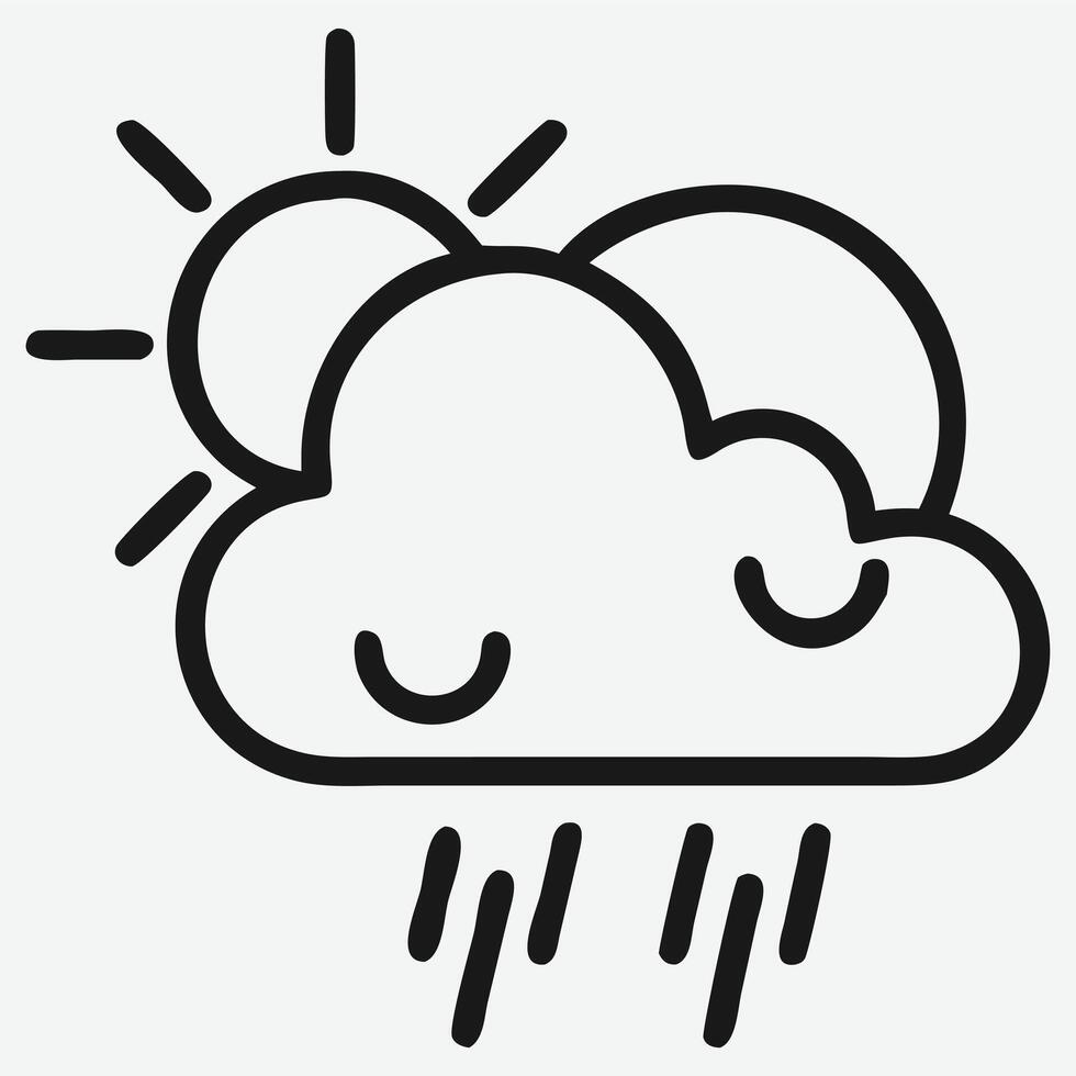 Weather Icon Line Art Collection vector