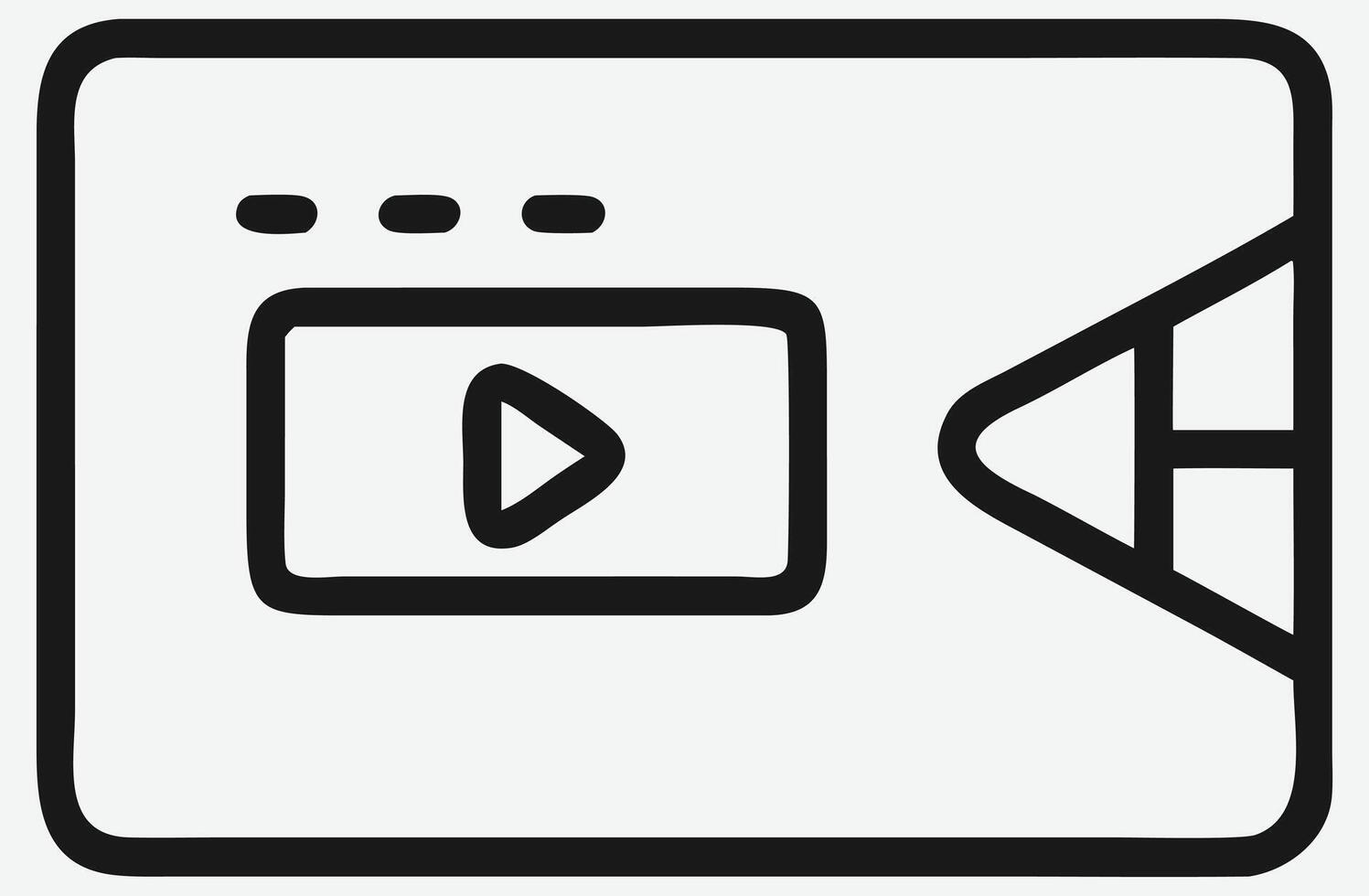 Icon Line Art , Sleek and Minimalist Symbol for Digital Media Film vector