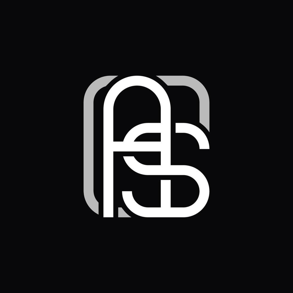 simple logo or monogram of letter A and S vector