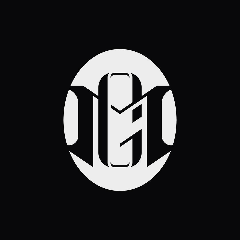 simple monogram of letter G and M vector