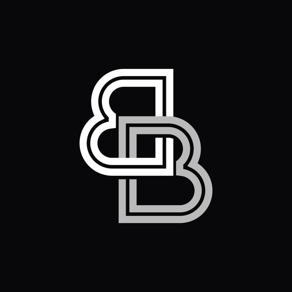 simple logo or monogram of letter B B vector