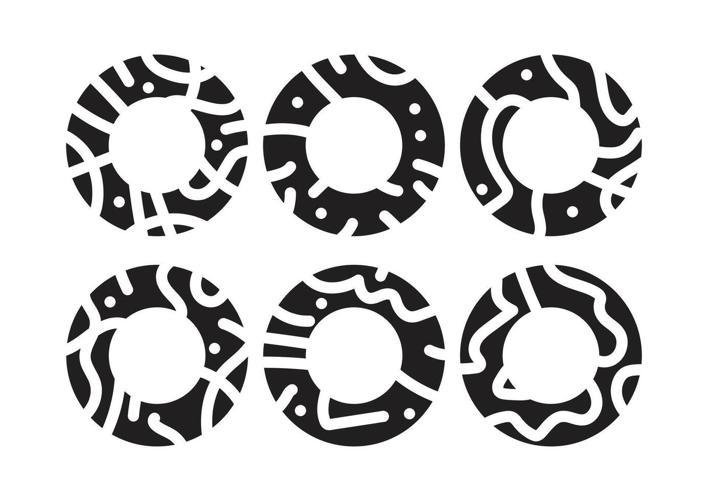 doughnut icon symbol, circle grunge symbol vector