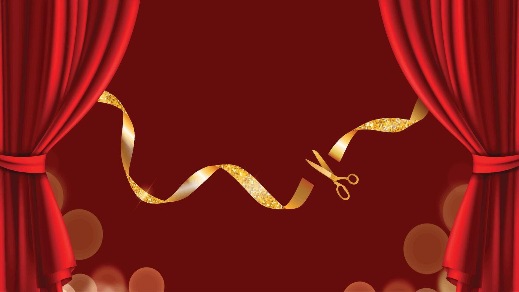Red Illustrative Grand Opening Document. vector