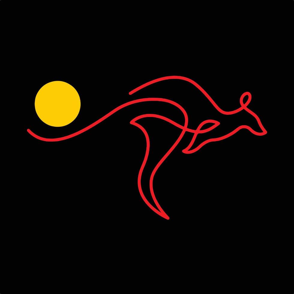 Red Thin Line Safari Zoo Logo. vector