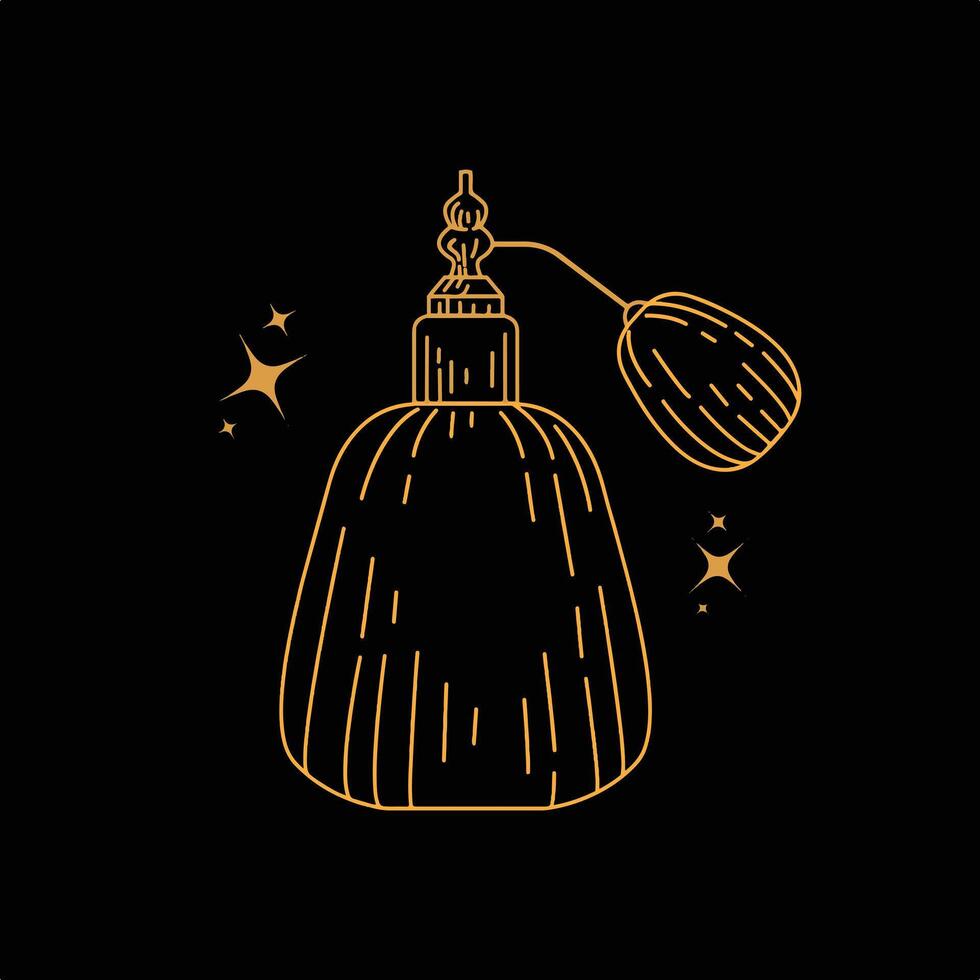 Black and Golden Minimalist Logo Diffuser. vector