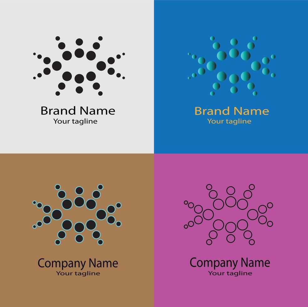 Projective shape logo design vector