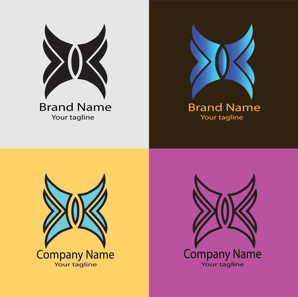 Simple abstract logo design vector
