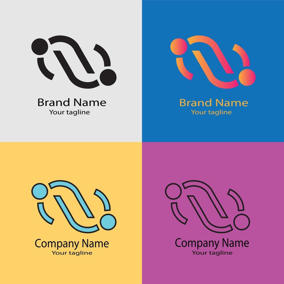 Lovely shape logo design vector
