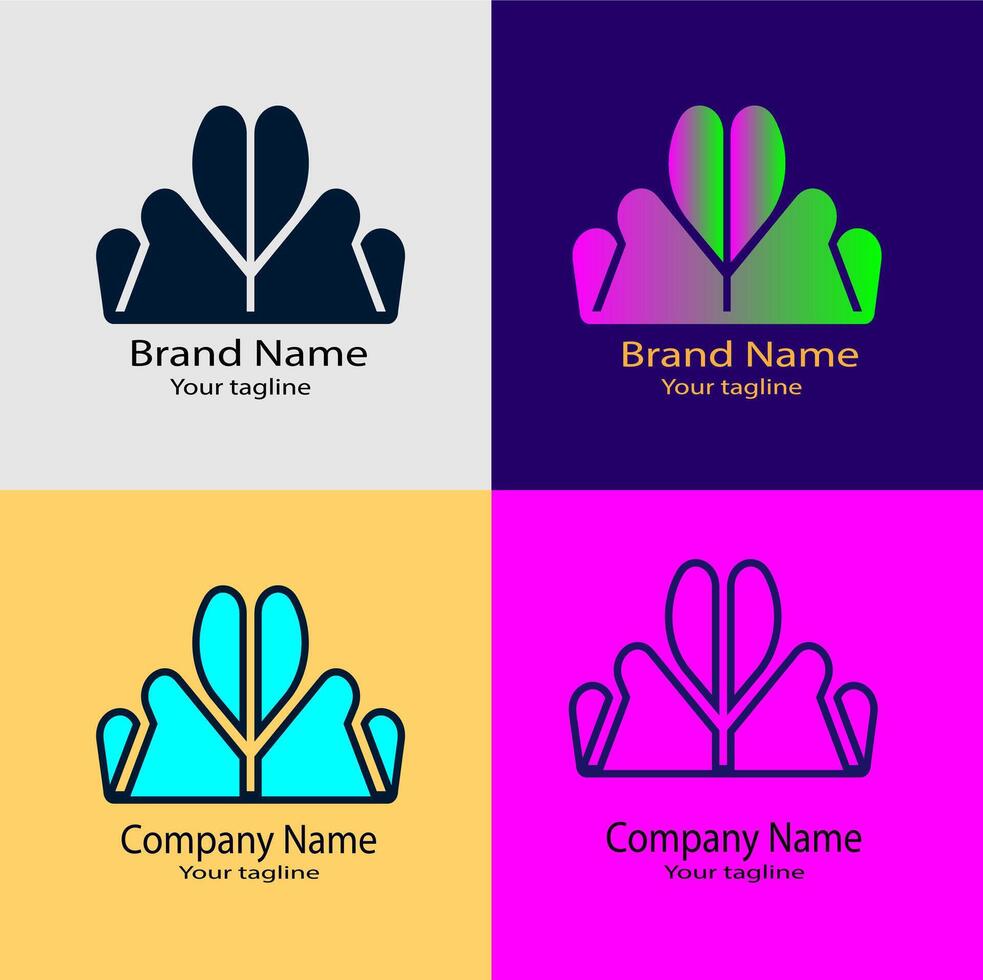 Custom shape business logo design vector