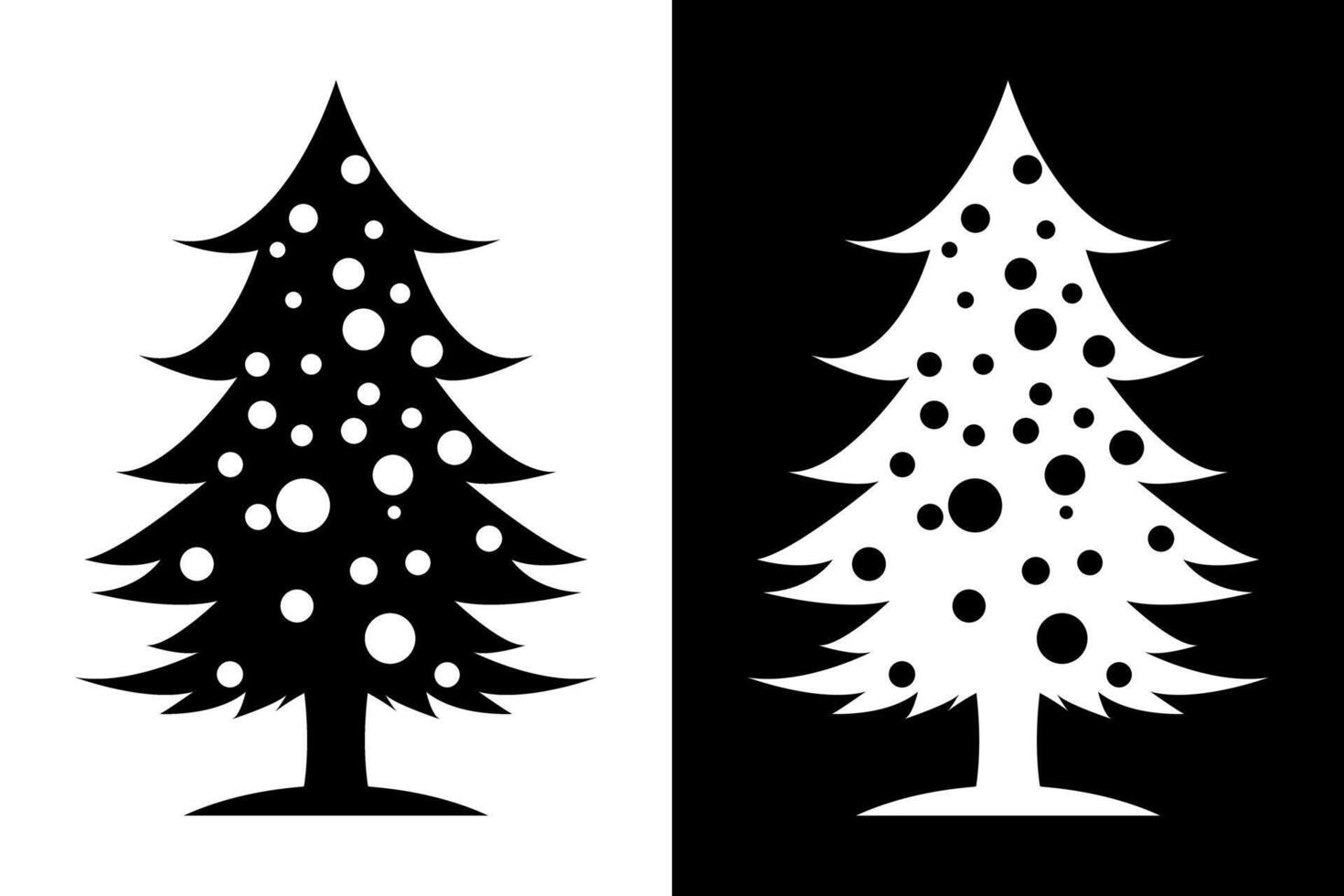 pine tree silhouette icon illustration vector