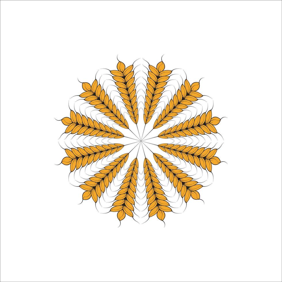 an illustration of a wheat icon simple and minimalist vector