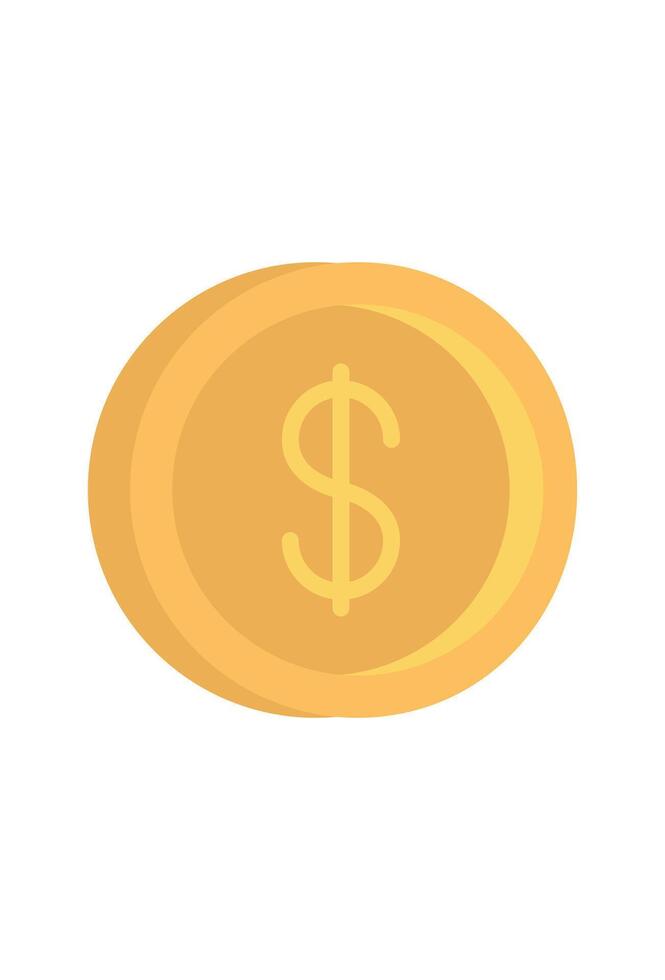 A dollar coin with a dollar sign on it vector