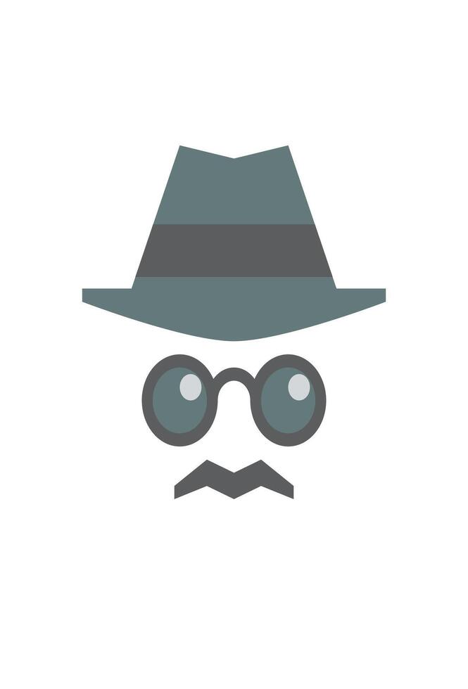 incognito web icon for privacy vector