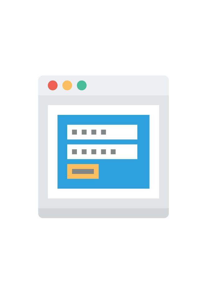 internet login password icon for security vector