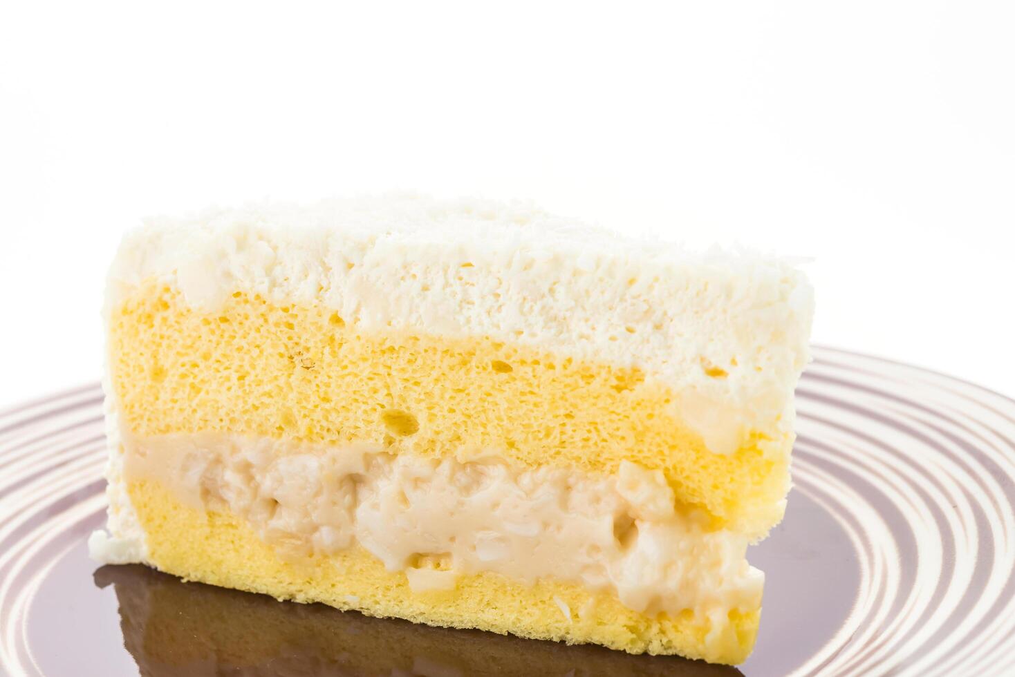A piece of cake on a plate photo