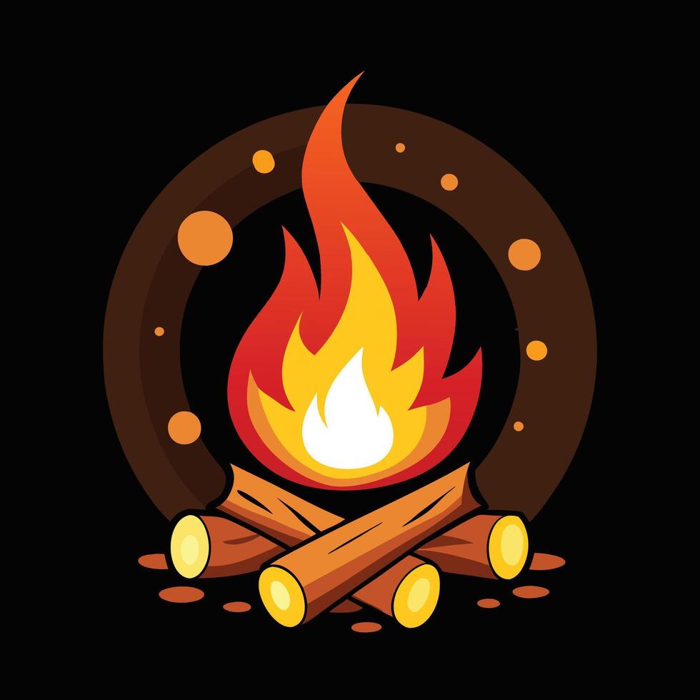campfire illustration design vector