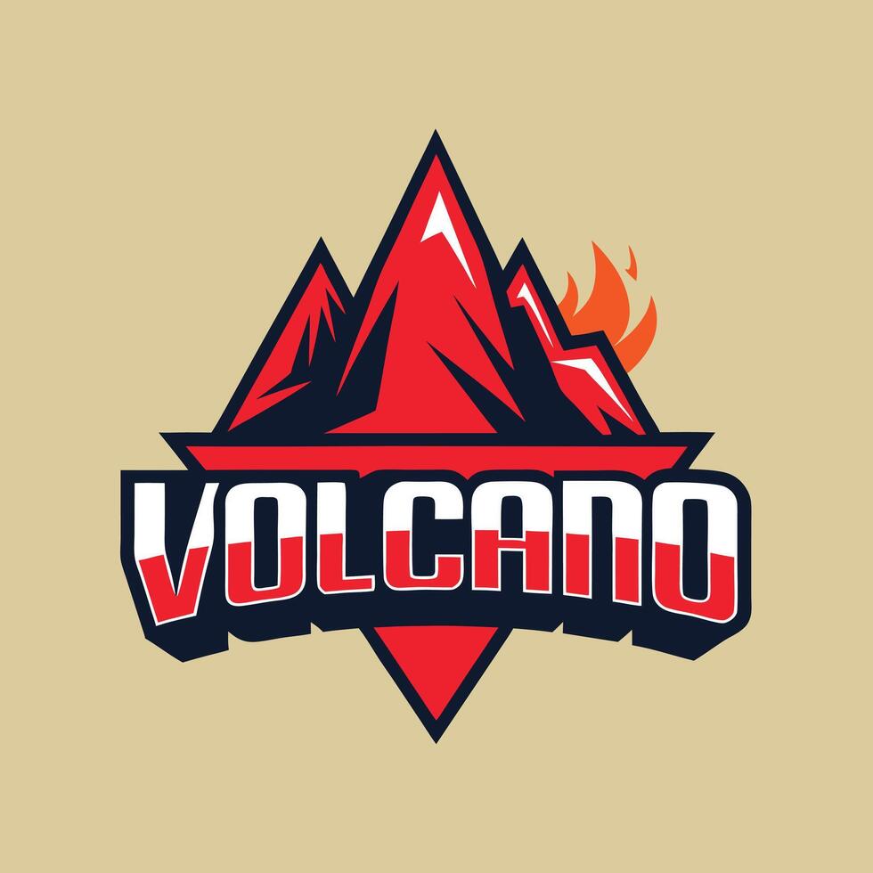 the logo for volcano is shown in this image vector