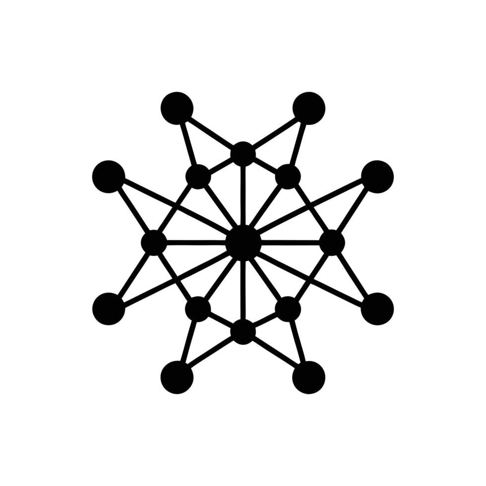 network node illustration centered. vector