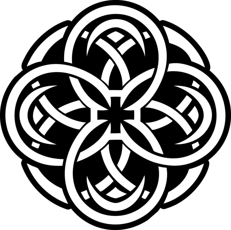 Celtic knot design on a white background vector