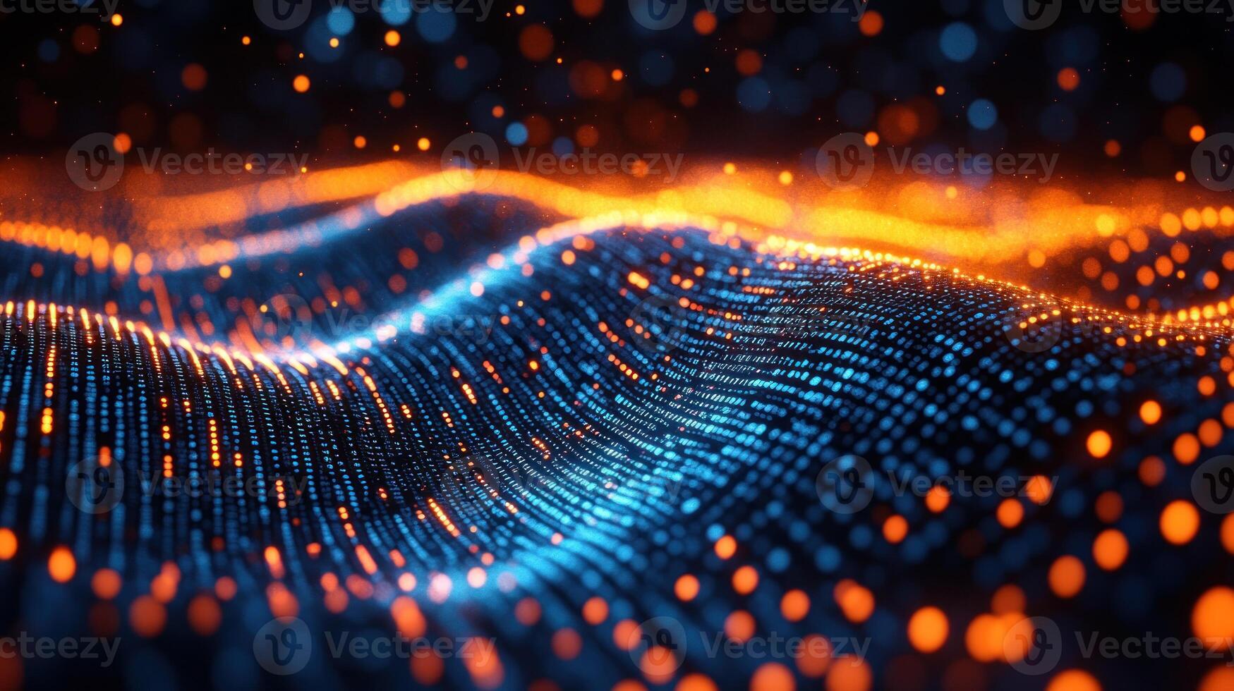 An abstract image of a wave of dots photo