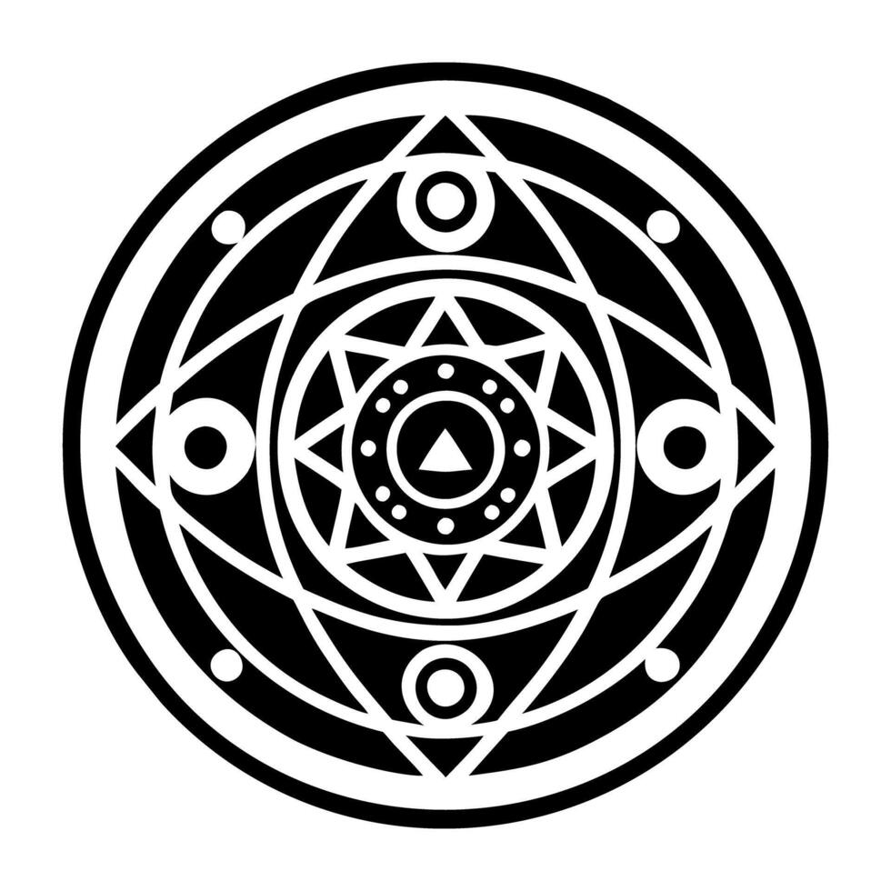 Alchemy star icon in glyph style vector