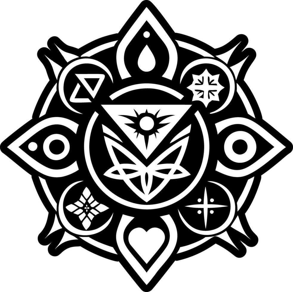 A filled style icon of fate symbol vector